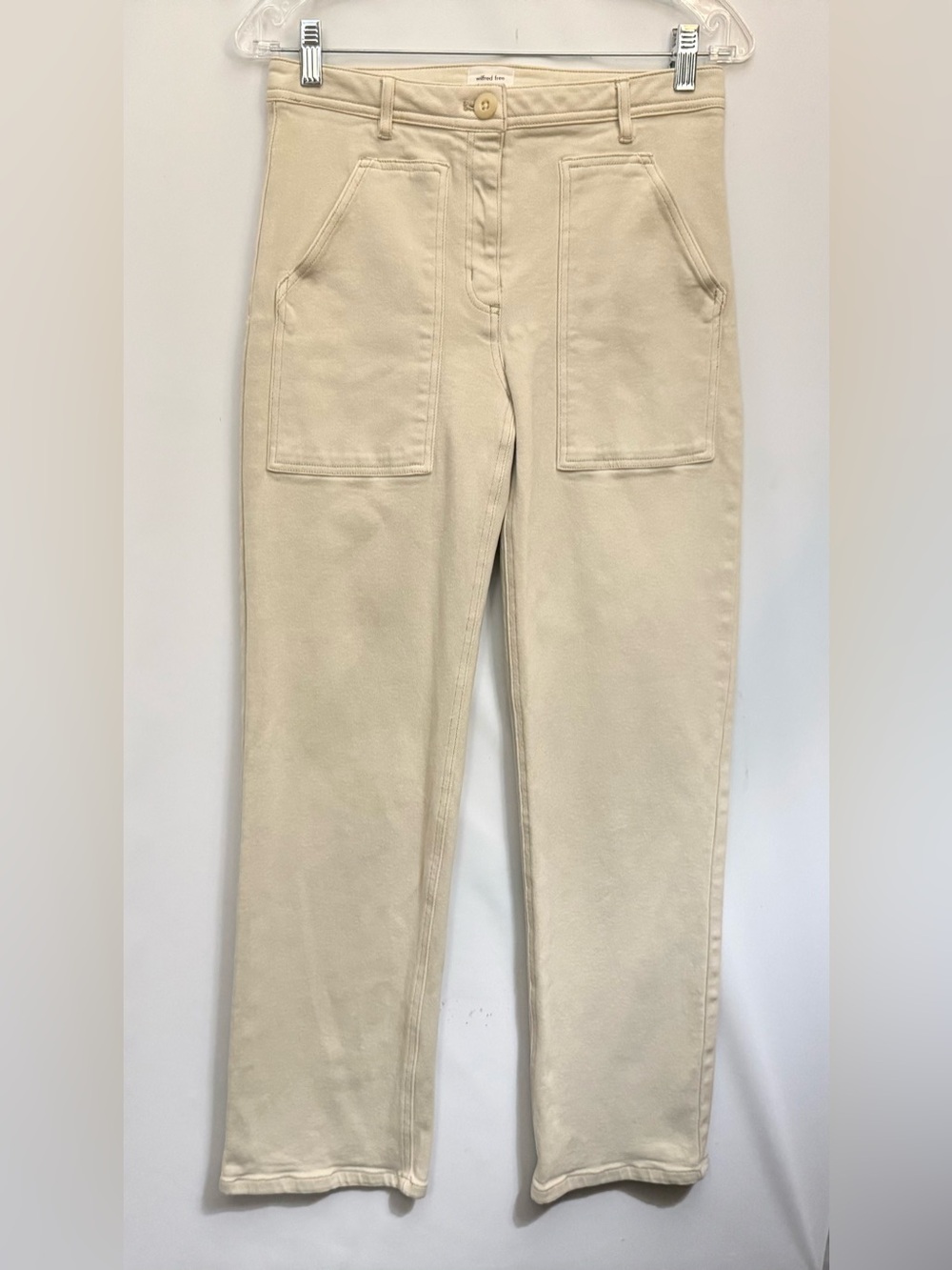 NWOT$128 ARITZIA WLFRED FREE Modern Utility Pants Women 4 29x30” Straight Beige - Picture 6 of 15